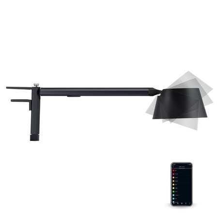 BLACK & DECKER Smart 2-in-1 LED Clamp Light, Automatic Circadian Lighting + 16M RGB Colors LED2200-CLSM-BK
